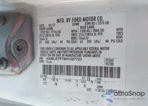 2017 Ford Transit Connect Xlt из США, поврежденный, VIN NM0LE7F79H1327723